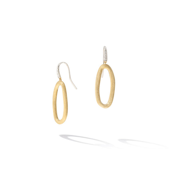 Jaipur Yellow Gold and Diamond Drop Earrings